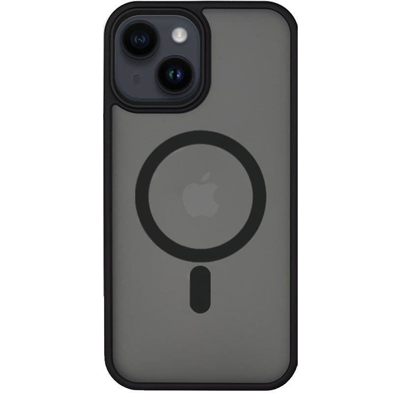 TPU+PC чохол Metal Buttons with Magnetic Fit для Apple iPhone 14 Plus (6.7") Чорний / Black