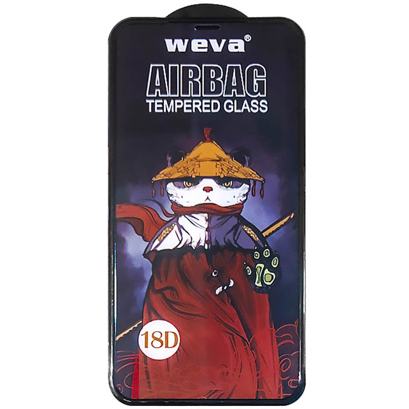 Захисне 2.5D скло Weva AirBag (тех.пак) для Apple iPhone 11 Pro Max / XS Max (6.5") Чорний