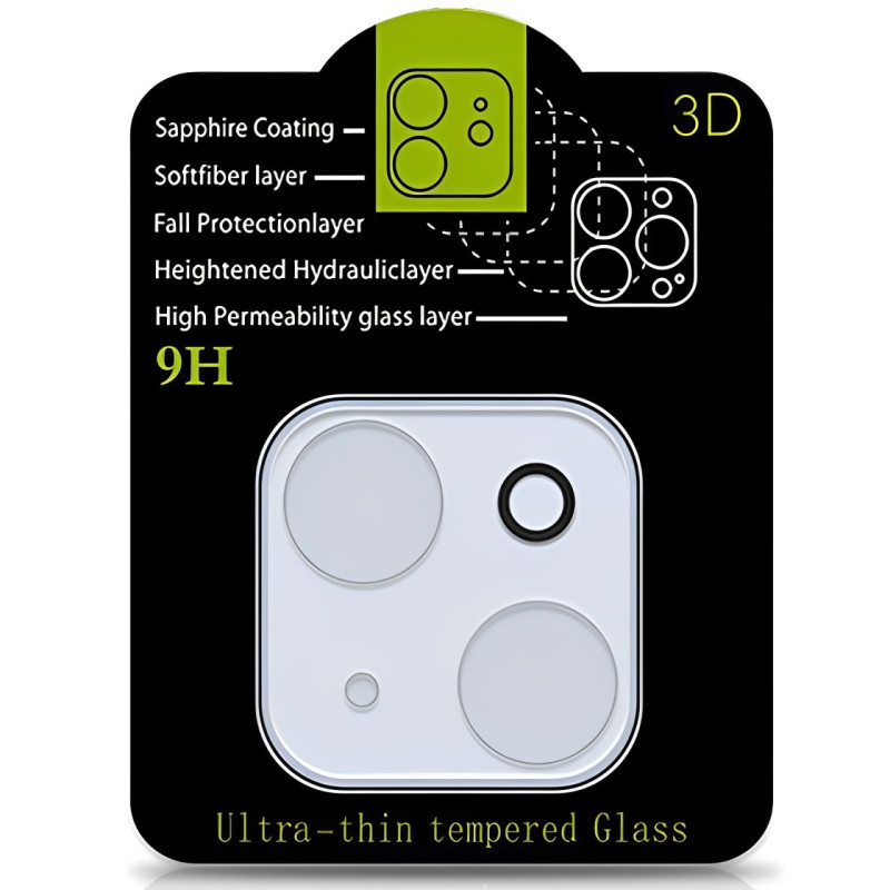 Захисне скло на камеру Full Block (тех.пак) для Apple iPhone 15 (6.1") / 15 Plus (6.7") Прозорий
