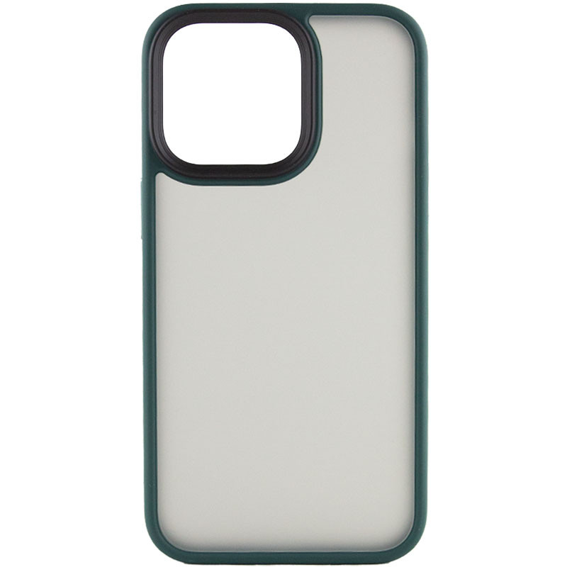 TPU+PC чохол Metal Buttons для Apple iPhone 14 / 13 (6.1") Зелений / Dark Green