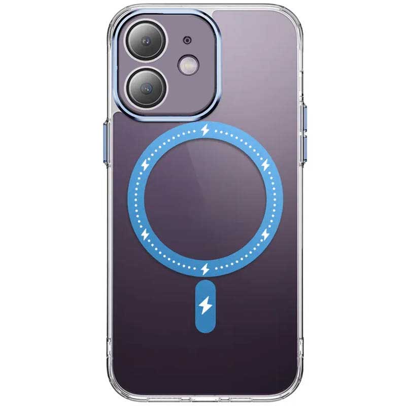 Чохол TPU+PC Colorful with Magnetic Fit для Apple iPhone 12 (6.1") Blue
