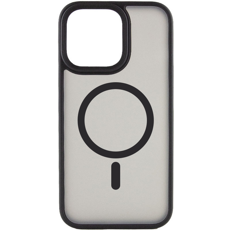 TPU+PC чохол Metal Buttons with Magnetic Fit для Apple iPhone 12 Pro / 12 (6.1") Чорний / Black