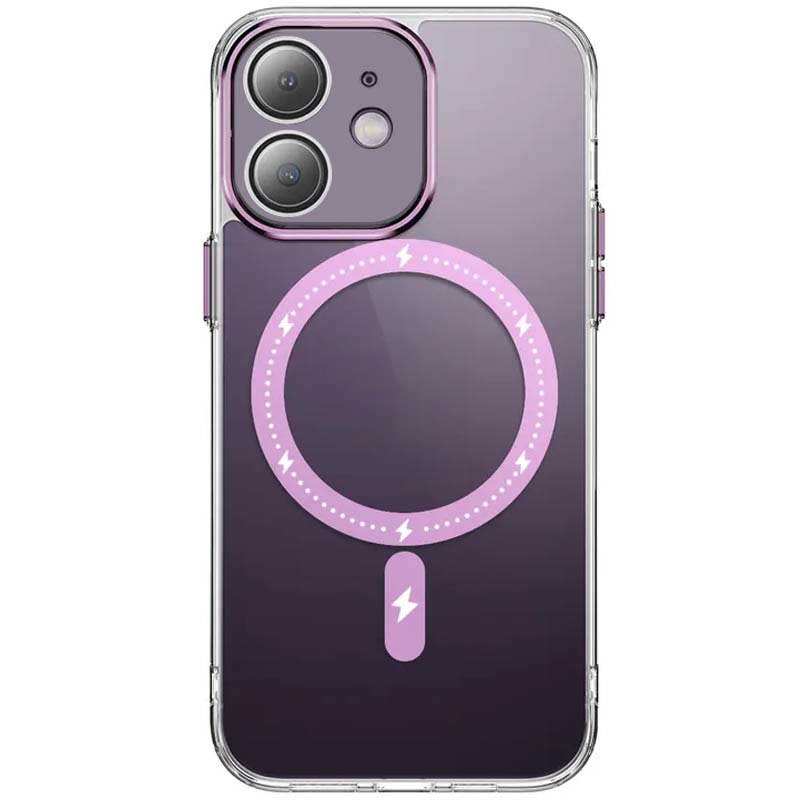 Чохол TPU+PC Colorful with Magnetic Fit для Apple iPhone 12 (6.1") Pink