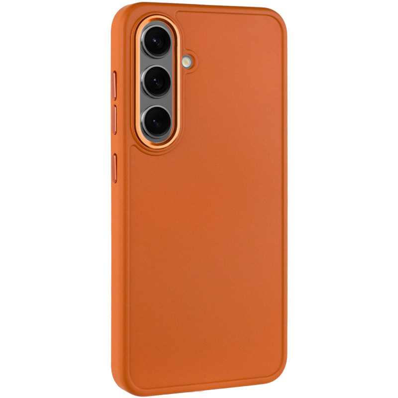 TPU чохол Bonbon Metal Style для Samsung Galaxy S23 Помаранчевий / Papaya