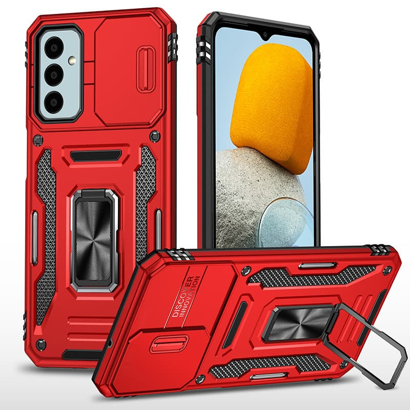 Ударостійкий чохол Camshield Army Ring для Samsung Galaxy M14 5G Червоний / Red