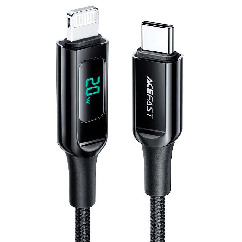 Дата кабель Acefast C6-01 Type-C to Lightning 30W (1.2m) Black
