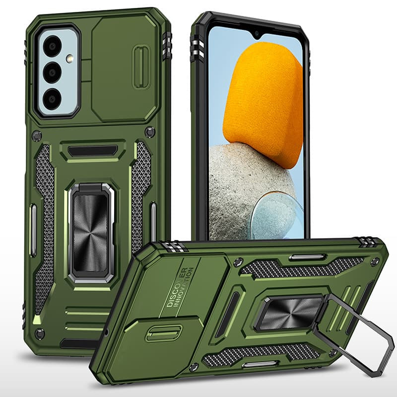 Ударостійкий чохол Camshield Army Ring для Samsung Galaxy A14 4G/5G Оливковий / Army Green
