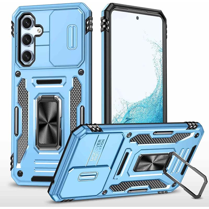 Ударостійкий чохол Camshield Army Ring для Samsung Galaxy A54 5G Блакитний / Light Blue