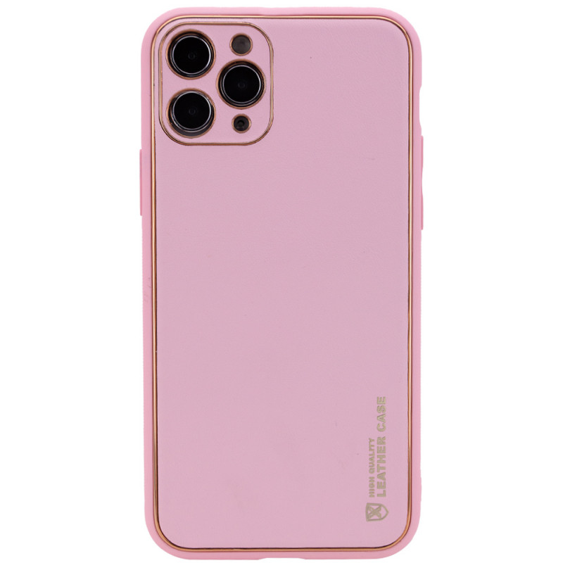 Шкіряний чохол Xshield для Apple iPhone 12 Pro (6.1") Рожевий / Pink