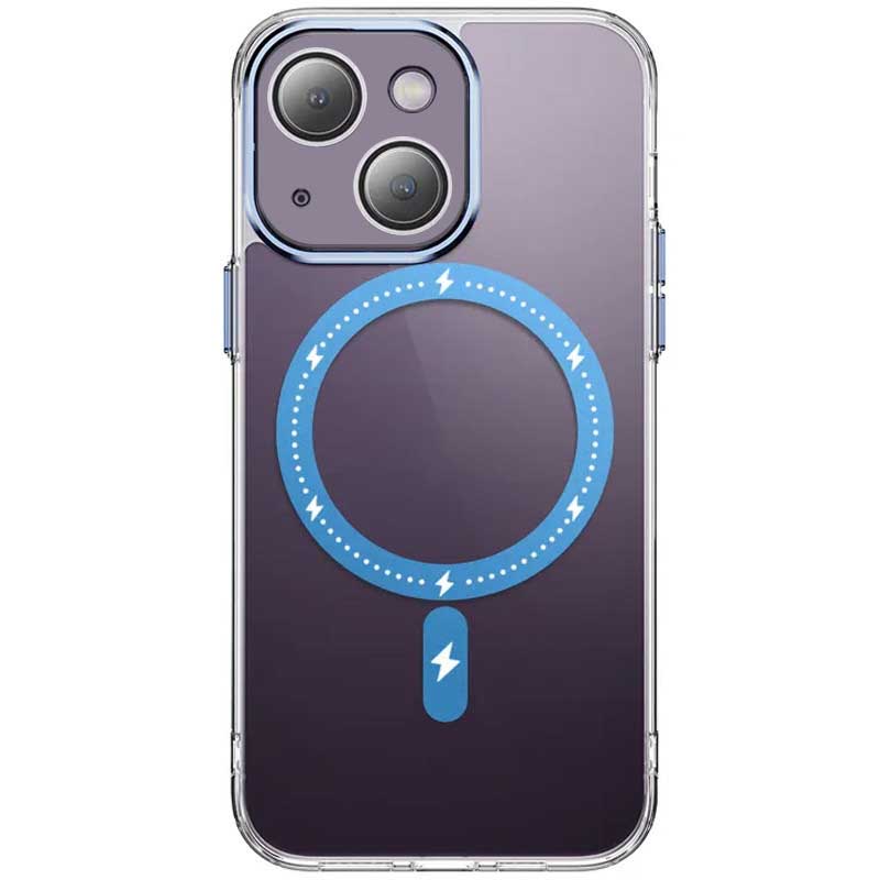 Чохол TPU+PC Colorful with Magnetic Fit для Apple iPhone 13 (6.1") Blue