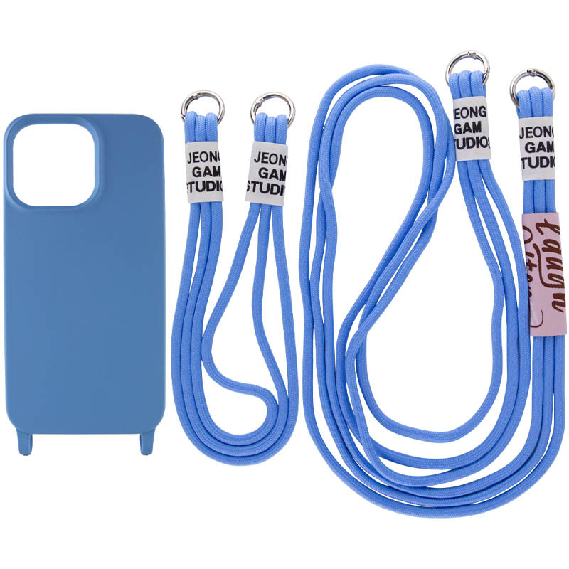 Чохол TPU two straps California для Apple iPhone 12 Pro / 12 (6.1") Синій / Cosmos blue