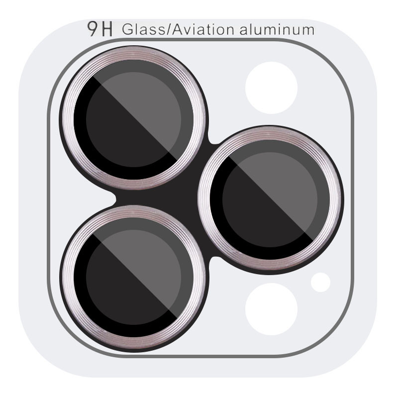 Захисне скло Metal Classic на камеру (у упак.) для Apple iPhone 15 Pro (6.1") / 15 Pro Max (6.7") Сірий / Titanium Gray