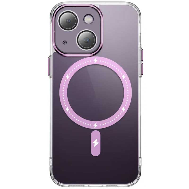 Чохол TPU+PC Colorful with Magnetic Fit для Apple iPhone 14 (6.1") Pink