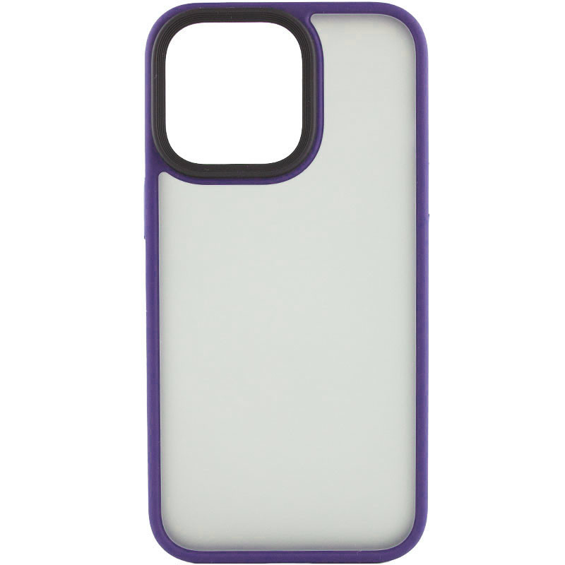 TPU+PC чохол Metal Buttons для Apple iPhone 14 Pro (6.1") Темно-фіолетовий / Dark Purple