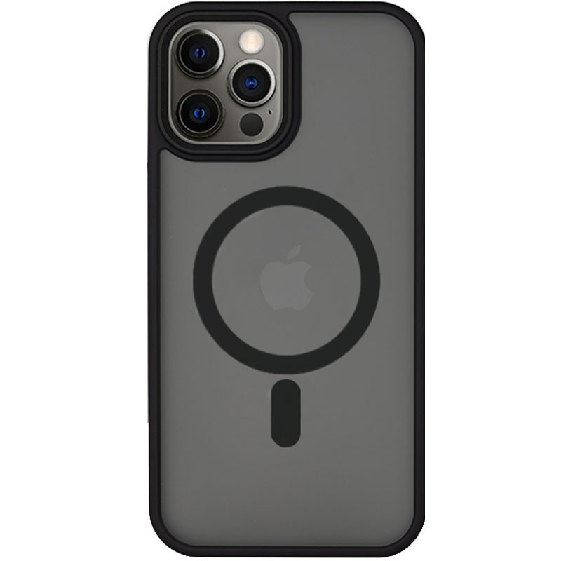 TPU+PC чохол Metal Buttons with Magnetic Fit для Apple iPhone 14 Pro (6.1") Чорний / Black