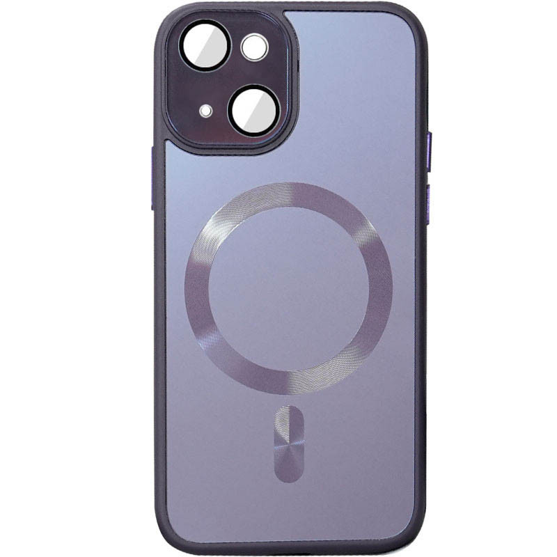 Чохол TPU+Glass Sapphire Midnight with Magnetic Fit для Apple iPhone 15 (6.1") Фіолетовий / Deep Purple