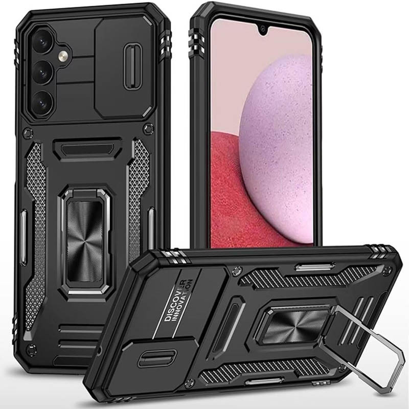 Ударостійкий чохол Camshield Army Ring для Samsung Galaxy S23 FE Чорний / Black