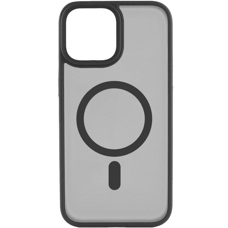 TPU+PC чохол Metal Buttons with Magnetic Fit для Apple iPhone 15 Plus (6.7") Чорний / Black