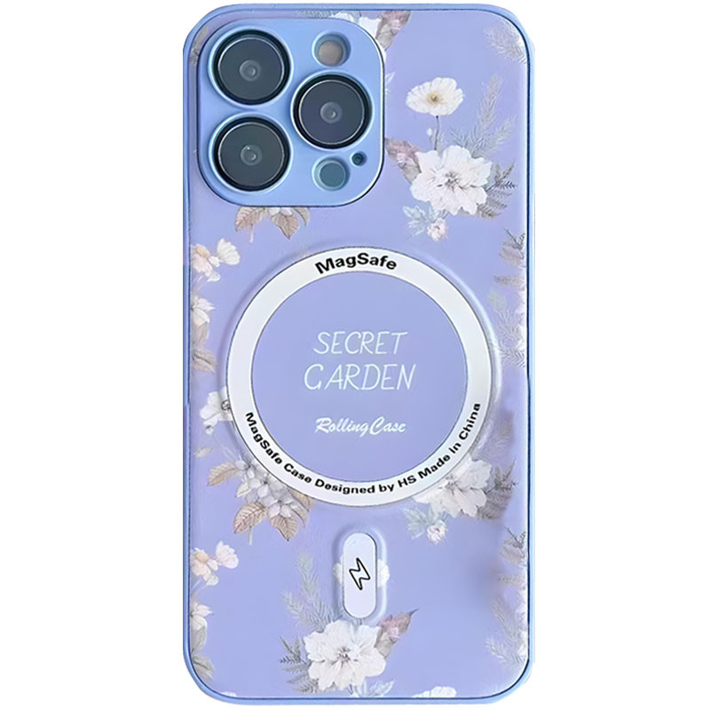 TPU+PC чохол Secret Garden with Magnetic Fit для Apple iPhone 15 Pro (6.1") Lilac