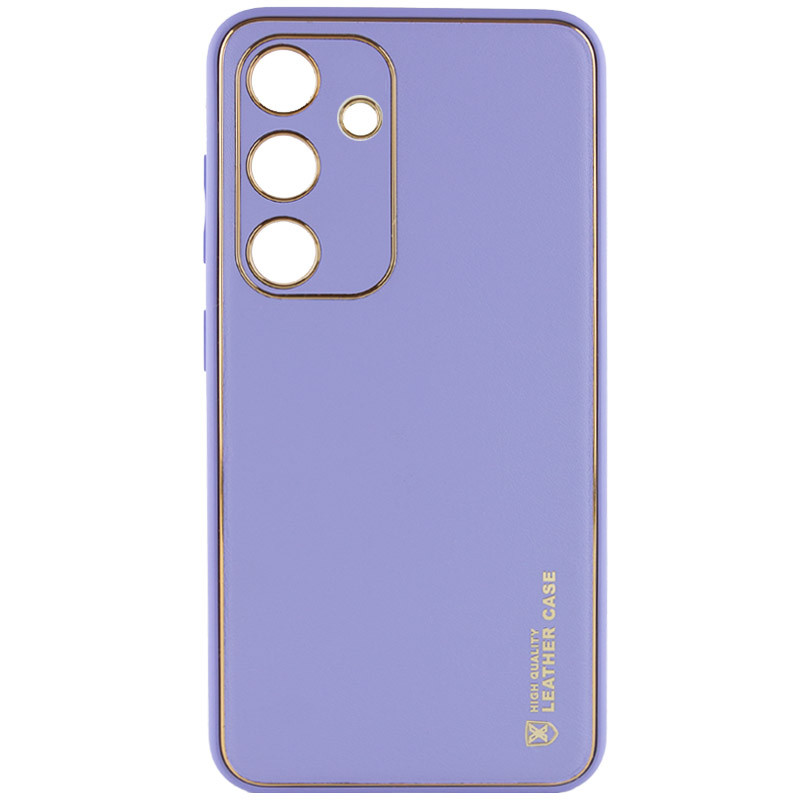 Шкіряний чохол Xshield для Samsung Galaxy S23 Бузковий / Dasheen