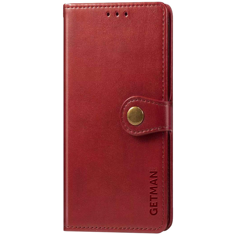 Шкіряний чохол-книжка GETMAN Gallant (PU) для Xiaomi Redmi 9 Червоний