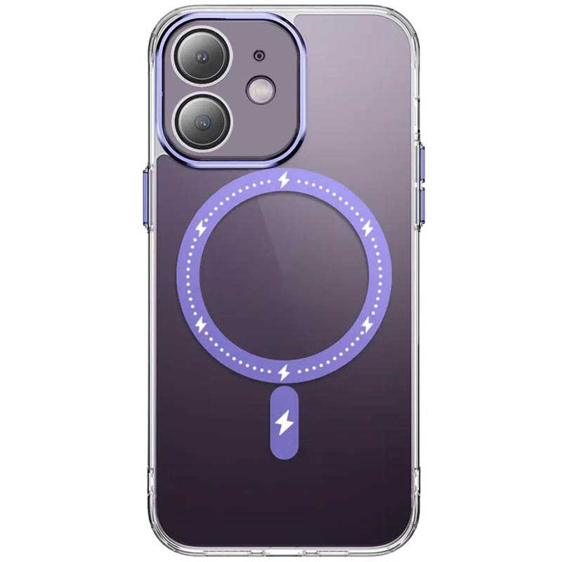 Чохол TPU+PC Colorful with Magnetic Fit для Apple iPhone 12 (6.1") Purple