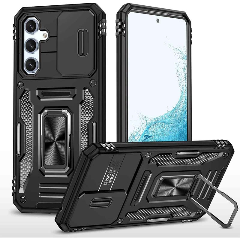 Ударостійкий чохол Camshield Army Ring для Samsung Galaxy S23+ Чорний / Black