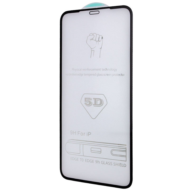 Захисне скло 5D Hard (full glue) (тех.пак) для Apple iPhone 13 Pro Max / 14 Plus (6.7") Чорний