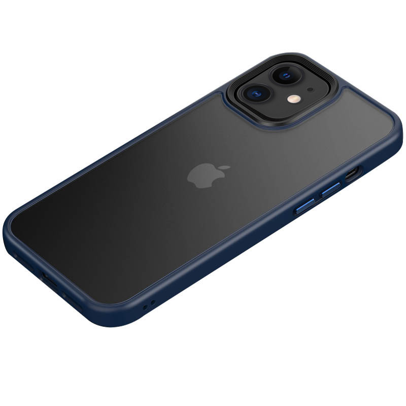 TPU+PC чохол Metal Buttons для Apple iPhone 11 (6.1") Синій / Navy Blue